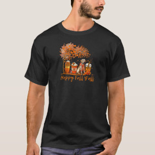 T-shirt Happy Fall Y all Automne Labrador Retriev Citrouil