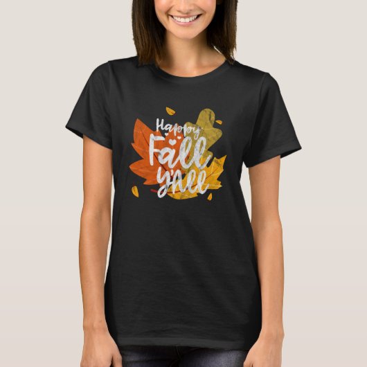 T-shirt Happy Fall Y Tous l'automne part Halloween Thanksg (Devant)