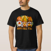 T-shirt Happy Fall Y'all Automne Gnomes Citrouille Spice F (Devant)