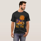 T-shirt Happy Fall Y'all Cats Lover Automne Citrouille Map (Devant entier)