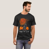 T-shirt Happy Fall Y'All Citrouille Chat Thanksgiving Seco (Devant entier)