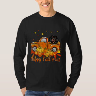 T-shirt Happy Fall Yall Dachshund Chien Citrouille Camion