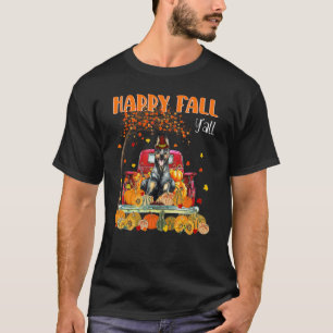 T-shirt Happy Fall Y'all Doberman Chien sur le Citrouille