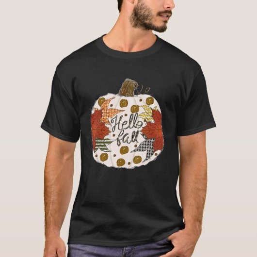 T-shirt Happy Fall Y'all Fall Maple Leaf Citrouille Automn (Devant)