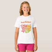 T-shirt Happy Fall Y'all Feuilles et Berries Papier Napkin (Devant entier)