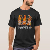T-shirt Happy Fall Y'all Gnome Camion Citrouille Automne M (Devant)
