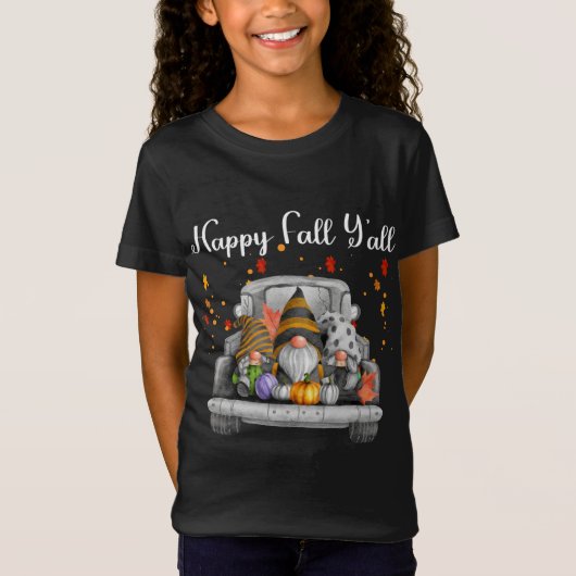 T-Shirt Happy Fall Ya'll Gnomes (Devant)