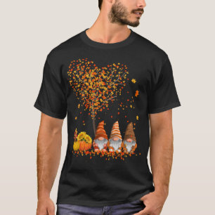 T-shirt Happy Fall Y'all Gnomes Citrouille Funny Automne E