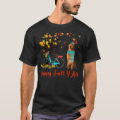 T-shirt Happy Fall Y'All Golden Retriever Dog Autumn Bicy (Devant)