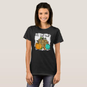 T-shirt Happy Fall Yu2019all Citrouille Leopard Bleach It' (Devant entier)