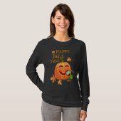 T-shirt Happy Fall Yu2019All Grasshopper Pumpkin With Leav (Devant entier)