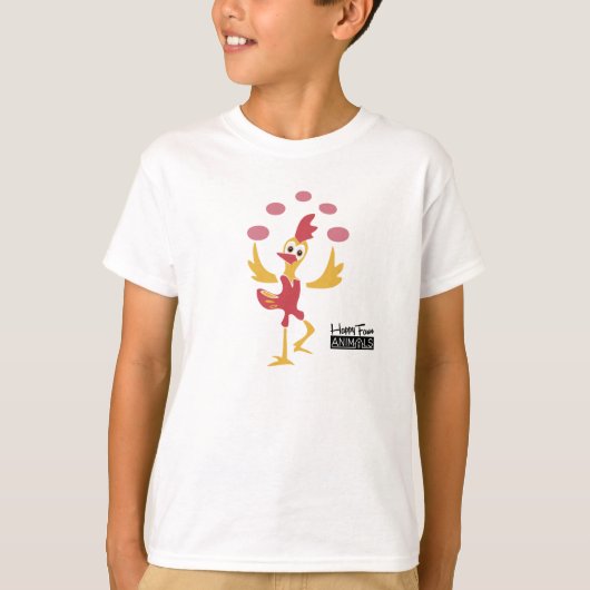 T-shirt Happy Farm Animal Chicken with Eggs _ YV (Devant)