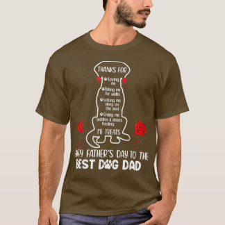 T-shirt Happy Father's Day Best Dog Dad Funny Dog Dad