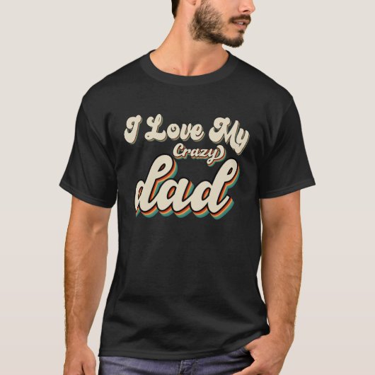 T-shirt Happy father's Day Retro Groovy Cute for Man and F (Devant)