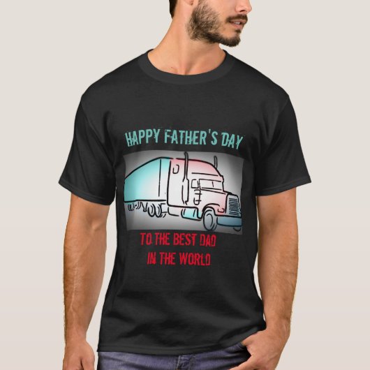 T-shirt Happy Fête des pères Trucker (Devant)