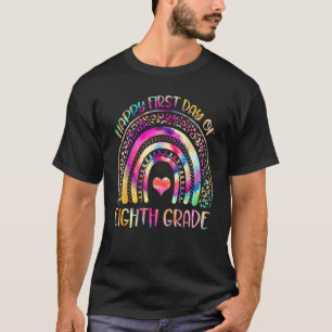 T-shirt Happy First Day Of 8th Grade Back To School Rainbo