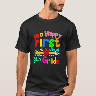 T-shirt Happy First Day Of 9th Grade Teacher Student Back 