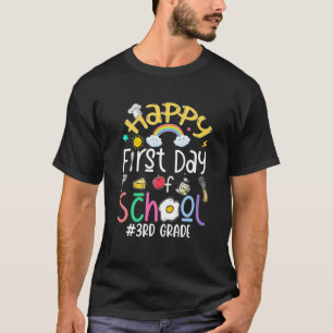 T-shirt Happy First Day Of School 3Rd Grade Welcome Back T