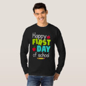 T-shirt Happy First Day of School Back to School Teacher S (Devant entier)