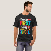 T-shirt Happy First Day Of School Cute  Back To School 1 (Devant entier)