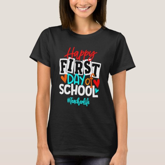 T-shirt Happy First Day Of School Welcome Back To School 2 (Devant)