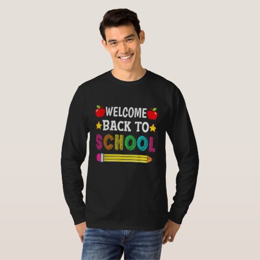 T-shirt Happy First Day Of School Welcome Back To School B (Devant entier)