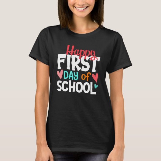 T-shirt Happy First Day Of School Welcome Back To School S (Devant)