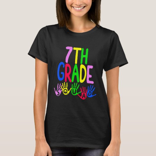 T-shirt Happy First Day Of Seventh 7th Squad Grade Teacher (Devant)
