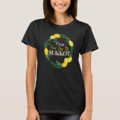 T-shirt Happy First Day Of Sukkot Lulav Palm Tree Israelit (Devant)