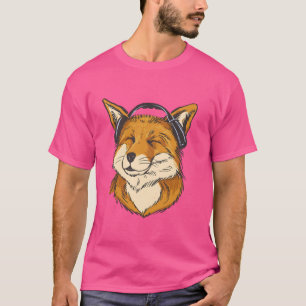 T-shirt Happy Fox Music Lover Dance Danseuse Animal mignon