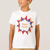 T-shirt Happy friends comic (Devant)