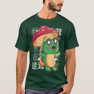 T-shirt Happy Frog Champignon Kawaii Japon Cottagecore Aes