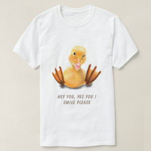 T-shirt Happy Funny Yellow Duck Playful Wink - Ajouter du 