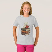T-shirt Happy Ghost Reader - Funny Bookworm (Devant entier)