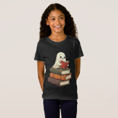 T-Shirt Happy Ghost Reader - Funny Bookworm (Devant entier)