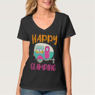 T-shirt Happy Glamping Camping Camp Camper Glamper Glamp