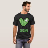 T-shirt Happy Go Lucky Heart Jour de la Saint Patrick Luck (Devant entier)