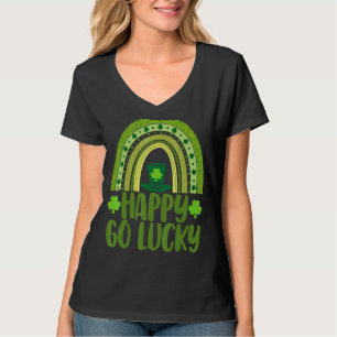 T-shirt Happy Go Lucky Men St Patrick's Day Rainbow Love