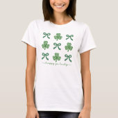 T-shirt Happy Go Lucky St Patrick's Day Coquette Style (Devant)
