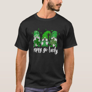 T-shirt Happy Go Lucky St. Patrick's Day Gnome Boys Girls