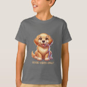 T-shirt Happy Golden Dog Puppy | Cute Dog Lover Design (Devant)