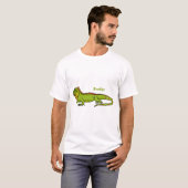 T-shirt Happy green iguana cartoon (Devant entier)