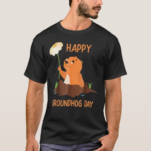 T-shirt Happy Groundhog Day (Devant)