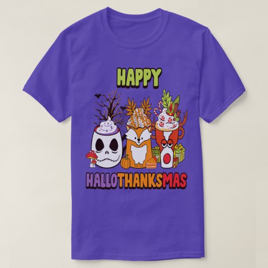 T-shirt happy-hallothanksmas 16 (Design devant)
