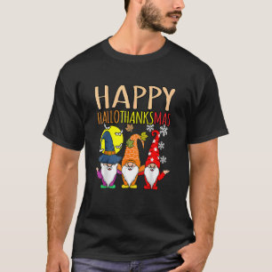 T-shirt Happy Hallothanksmas Christmas Halloween Thanksgiv