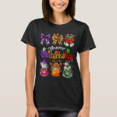 T-shirt Happy Hallothanksmas Coquette Bow Coffee Latte Can (Devant)