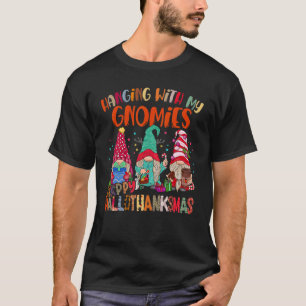 T-shirt Happy Hallothanksmas Gnome Happy Avec Mes Gnomies