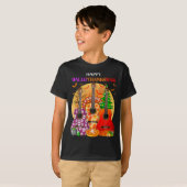 T-shirt Happy Hallothanksmas Guitar Halloween Thanksgiving (Devant entier)