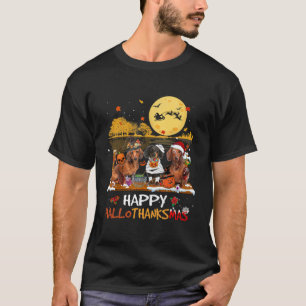 T-shirt Happy Hallothanksmas Halloween Thanksgiv