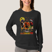 T-shirt Happy Hallothanksmas Rottweiler Wizard Hat Turkey (Devant)